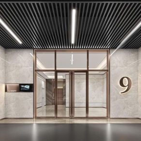 现代地下停车场3D模型下载